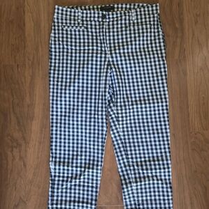 Ann Taylor Black And White Checkered Pants